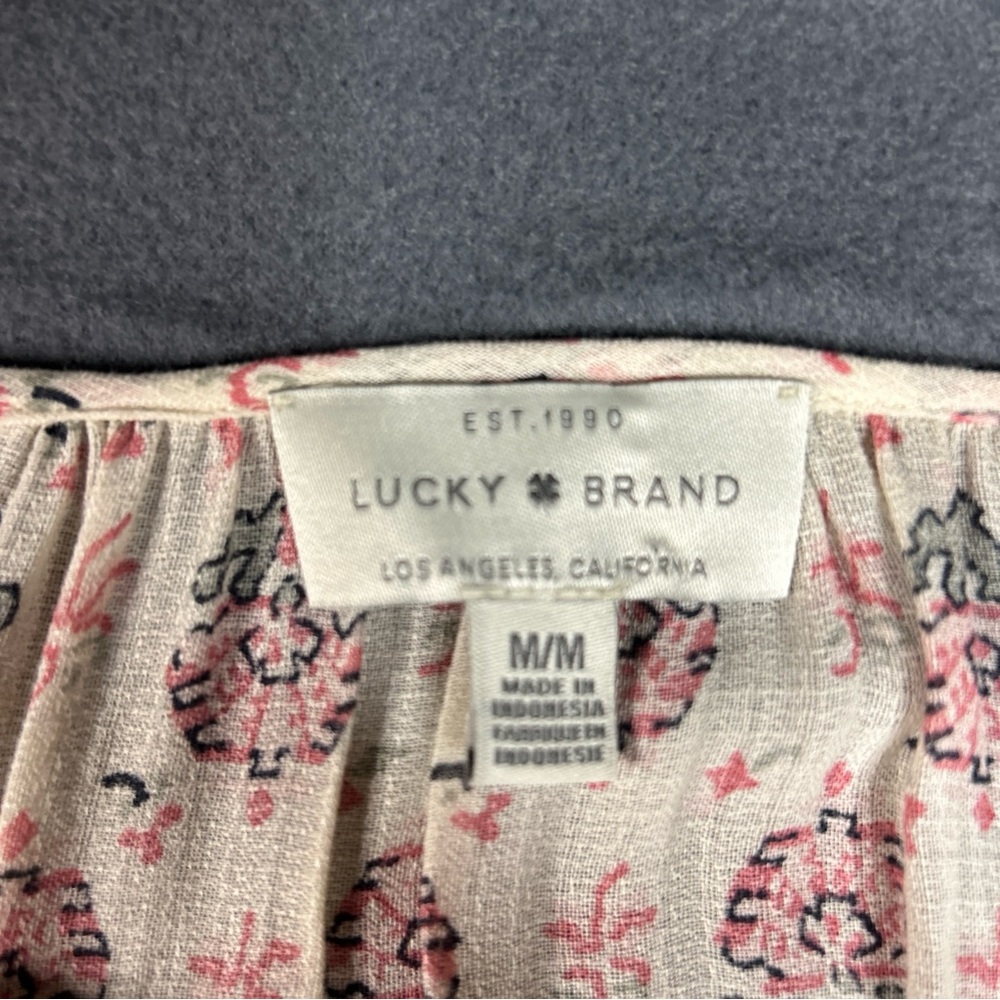 Lucky Brand Floral Print Women's Medium Top - Picture 6 of 12